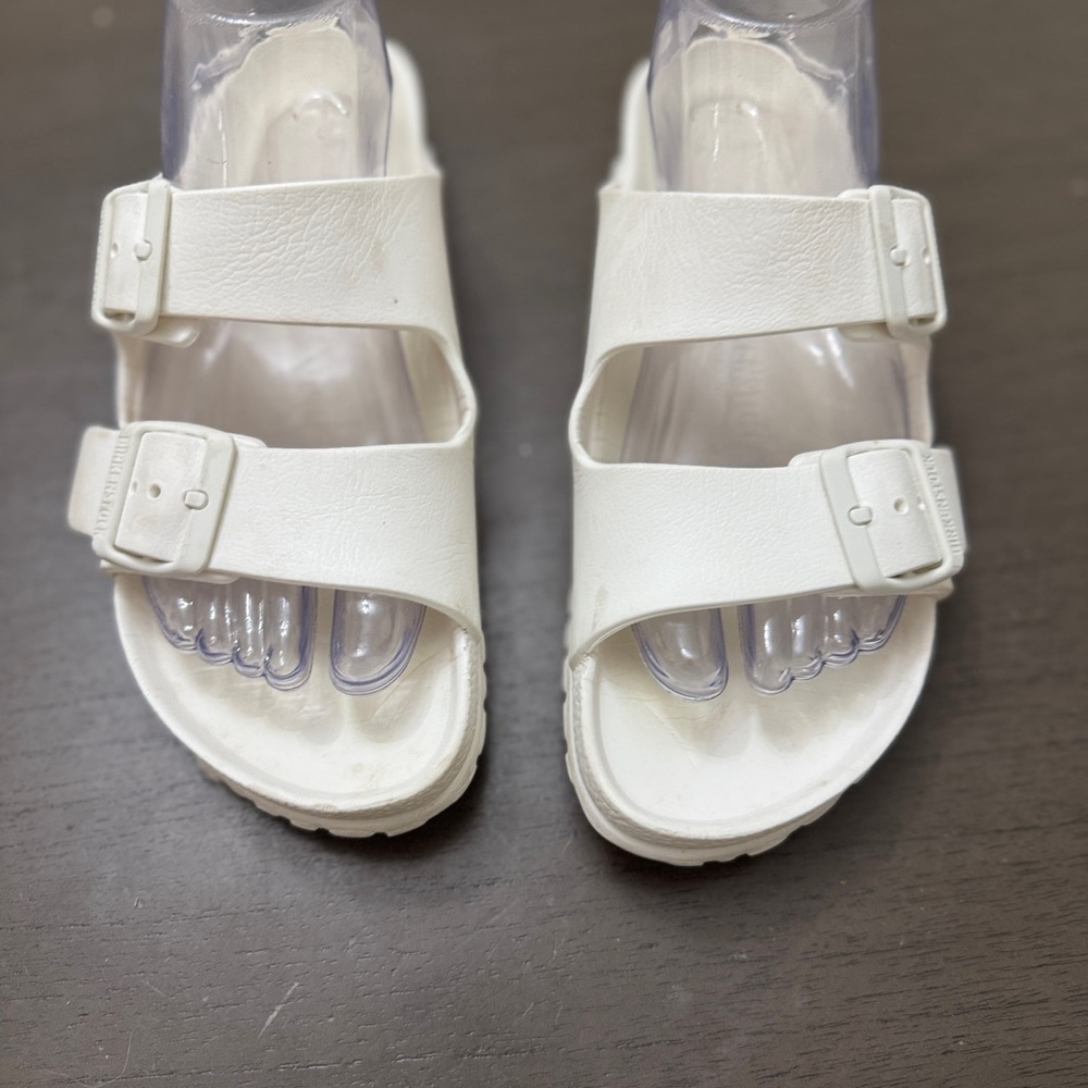 Birkenstock White Two-Strap Sandals
